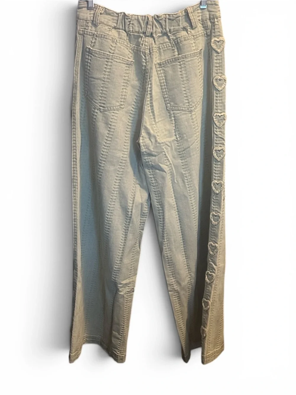 POL Lg Heart Side Light Blue Jeans